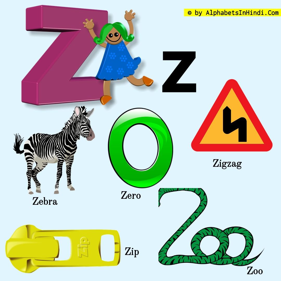 A For Apple To Z For Zebra Get 26 Pictures Of 5 Words Examples