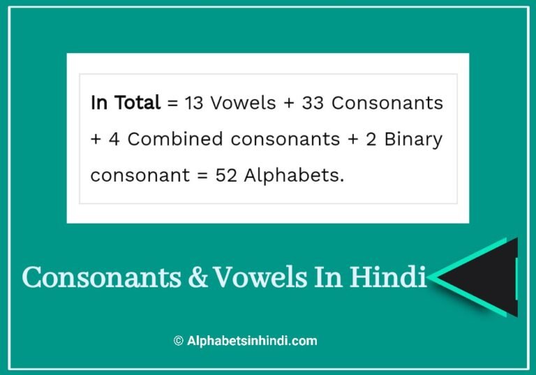 How Many Vowels And Consonants In Hindi? Latest Update