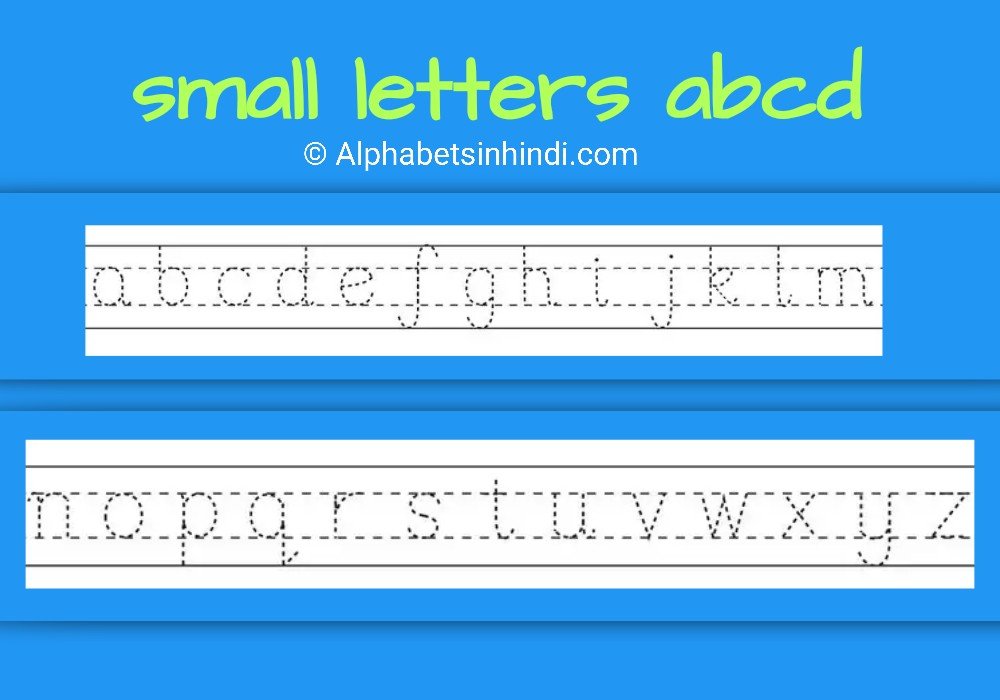 small letters abcde
